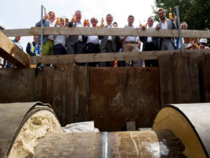 Afzettingen Harde afzetting van steigermateriaal of hekwerk